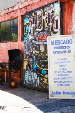 Mercado sign on streets of Buenos Aires