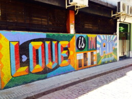Street art love is in the air