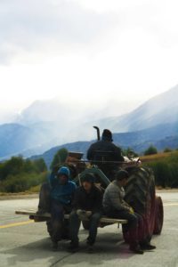 Tractor on the Carretera Austral in Chile
