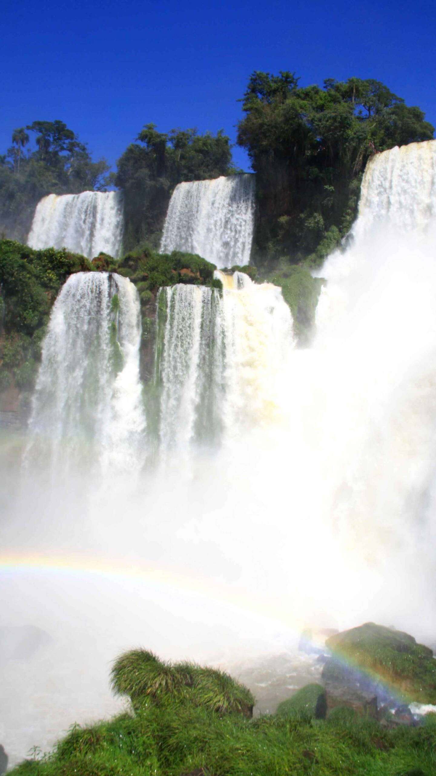 Rainbow at the Iguazu waterfalls in Argentina
