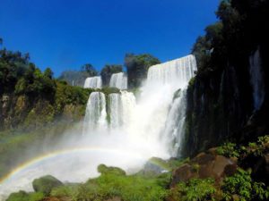 Rainbow at the Iguazu Falls in Argentina