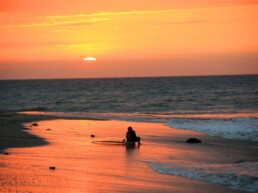 sunset surf session mancora peru