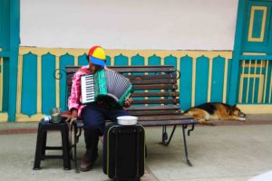 music man sleeping in the streets of Salento
