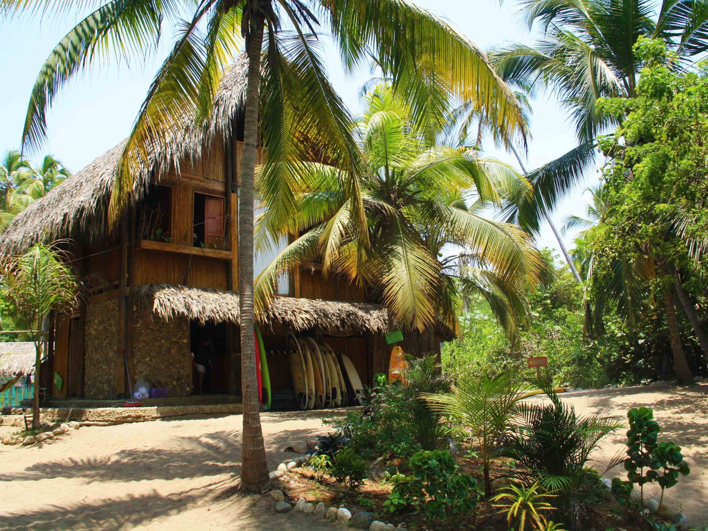 Accommodation at Costeño Beach surf camp Colombia