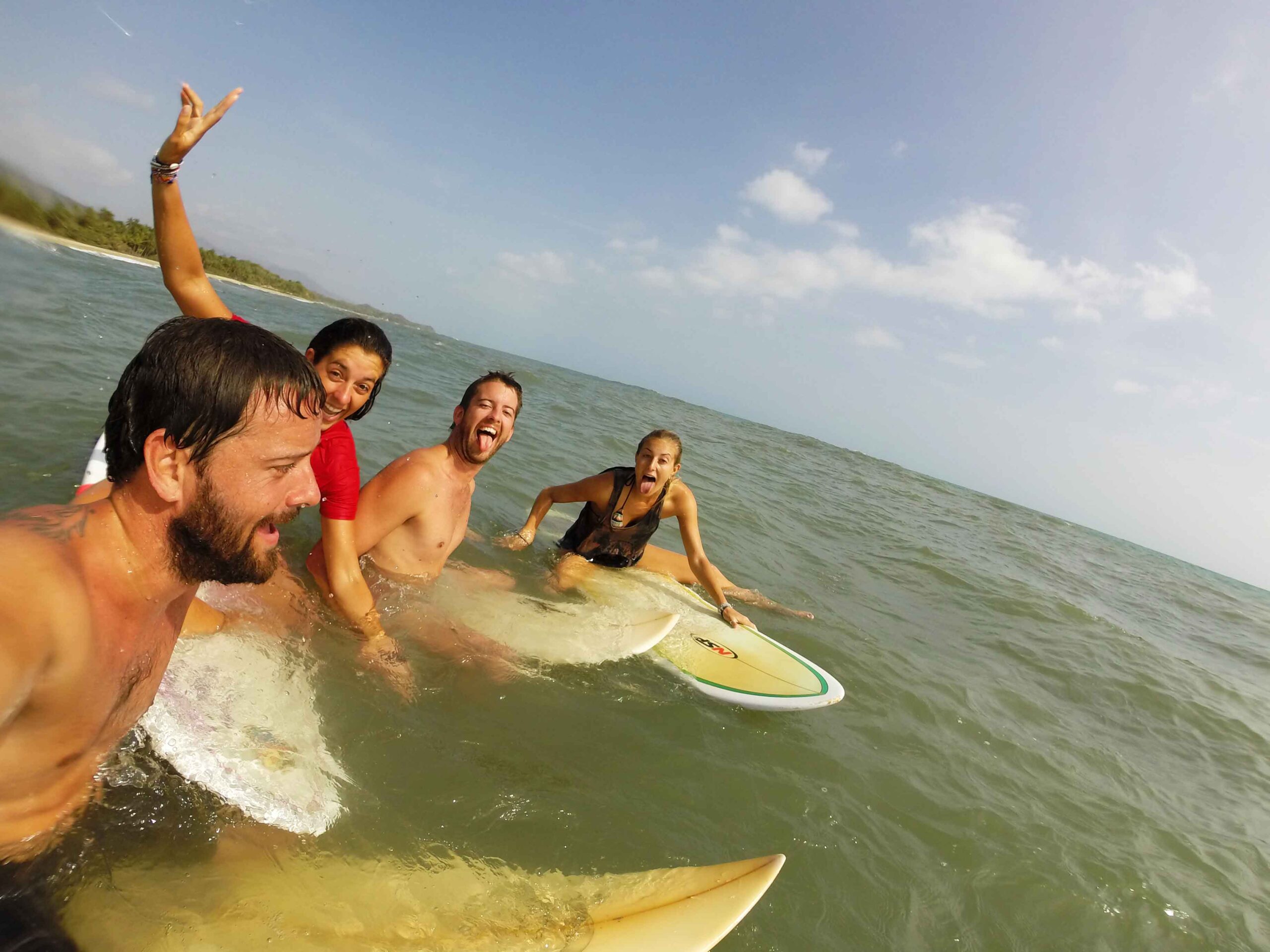 surfing costeno beach in Colombia