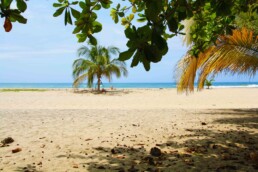 Beach at the Caribean coast Colombia