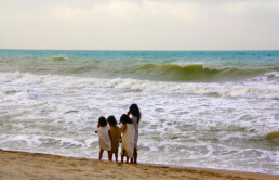 indigenous kids on the beach Palomino