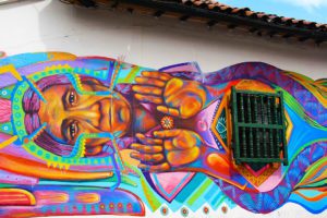 Street art tour through Candelaria Bogota in Colombia