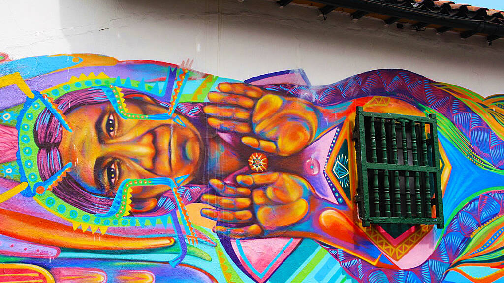 Street art tour through Candelaria Bogota in Colombia