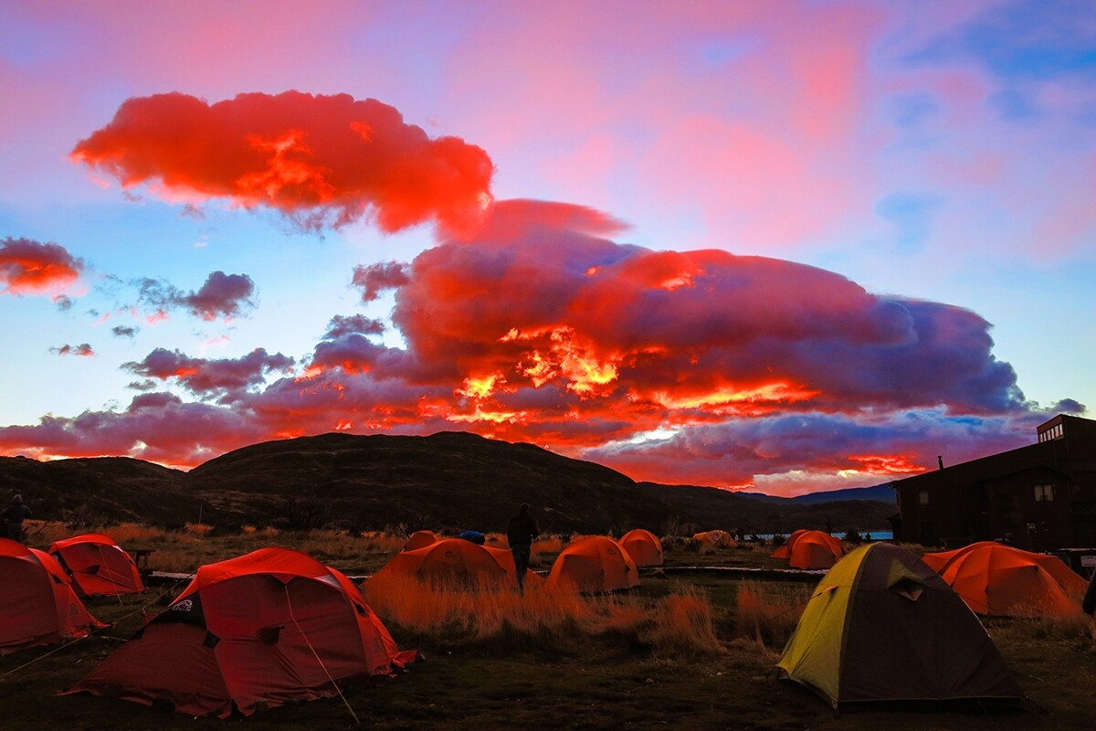 Trekking through Torres del Paine Chile