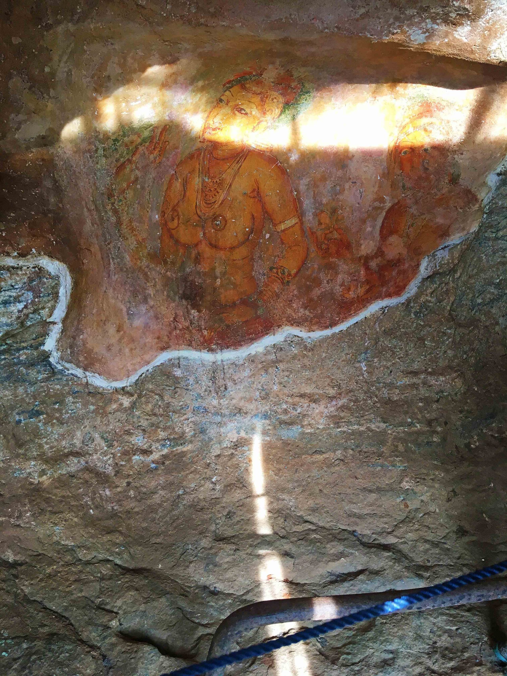 ancient rock art sigiriya sri lanka