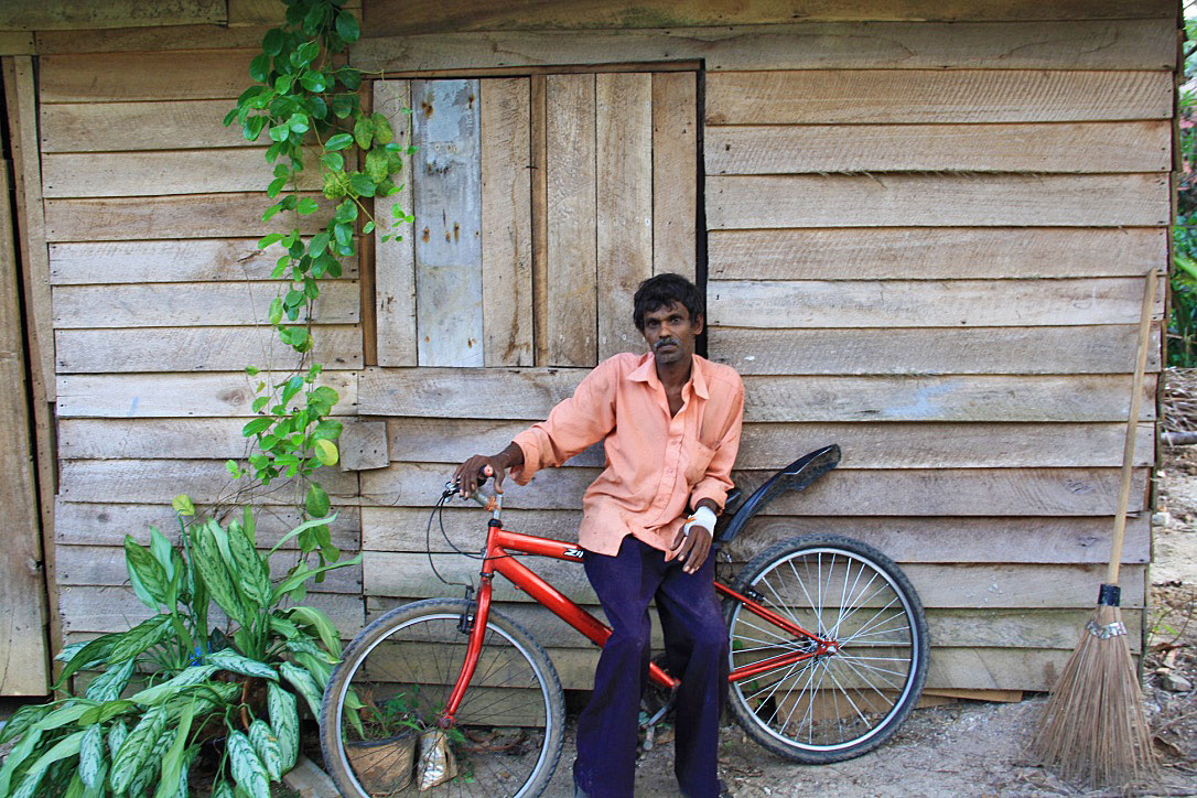 local guy with bike ahangama portret sri lanka