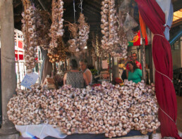 garlic market bolhao mercado porto city portugal