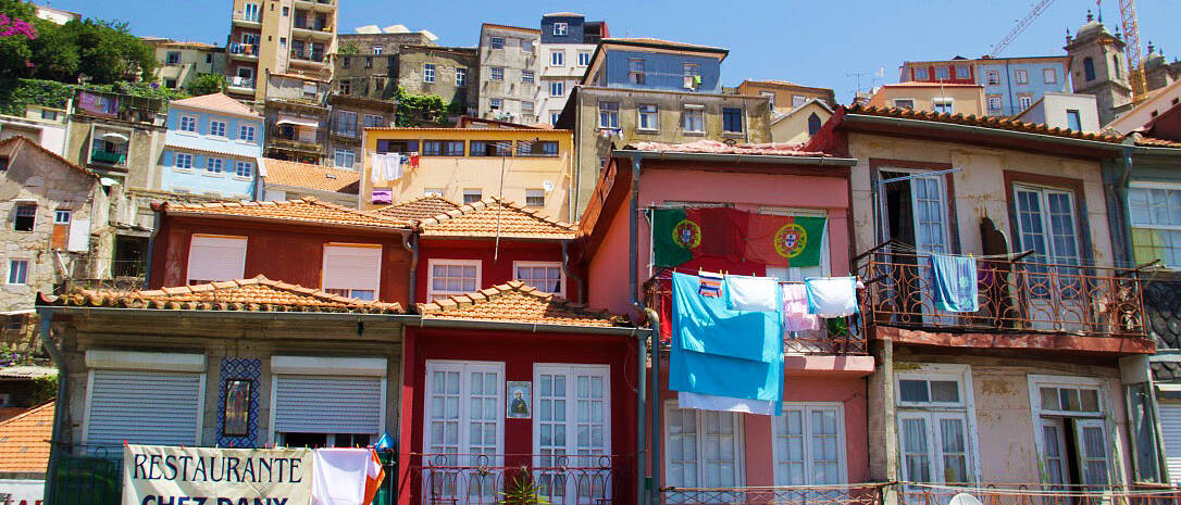 houses porto streets city portugal