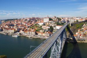 ponte dom luis bridge view porto portugal