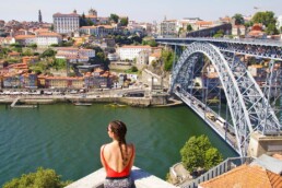 view porto city douro river portugal