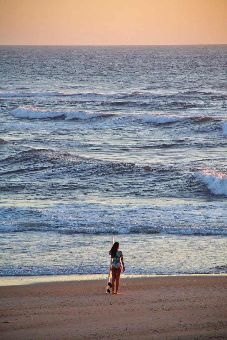 surfing sunset session costa nova portugal