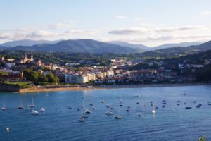 view over san sebastian beach basque country spain