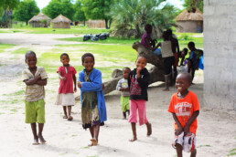 children okavango delta village botswana