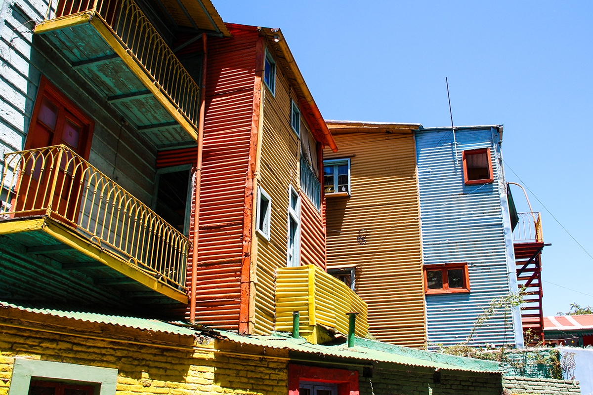 Colourful houses in La Boca Buenos Aires