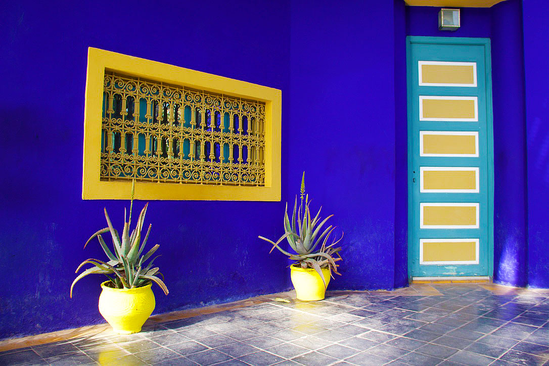 colors jardin majorelle marrakech morocco