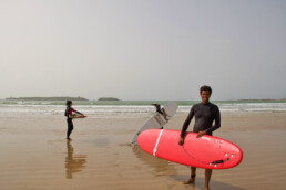 essaouira beach karma surf retreat lessons