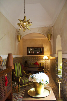 lobby riad vert marrakech morocco