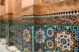 Mosaics at Madrassa Ben Youssef in Marrakech