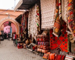 Shops in the medina in Marrakech