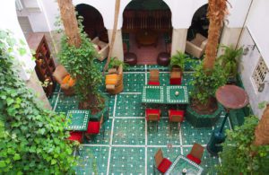 riad vert courtyard marrakech morocco