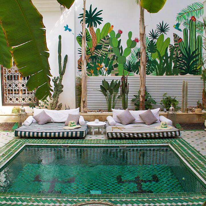 riad yasmine garden swimming pool riads marrakech morocco
