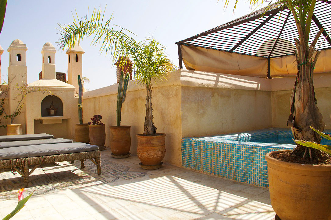 rooftop swimming pool riad vert marrakech