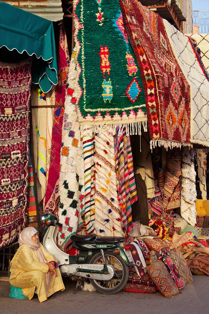 souks medina carpets marrakech morocco