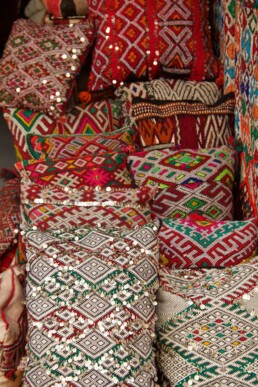 kelim pillows medina souk essaouira morocco