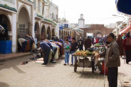 prayer mosque market street essaouira morocco