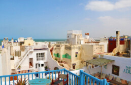 Rooftop view at Riad Dar Adul in Essaouira Morocco