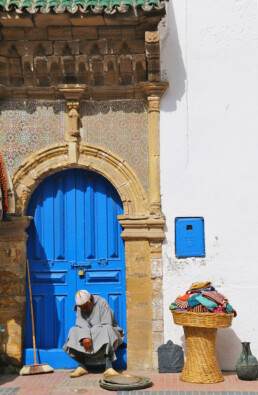 streets medina essaouira man morocco