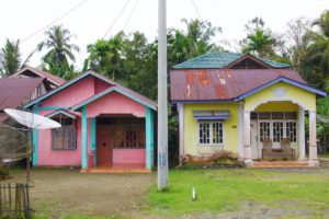 colorful houses simeulue island sumatra