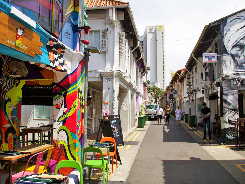 haji lane street art arab quarter singapore