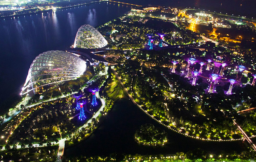 view marina bay sands gardens singapore Mokum Surf Club