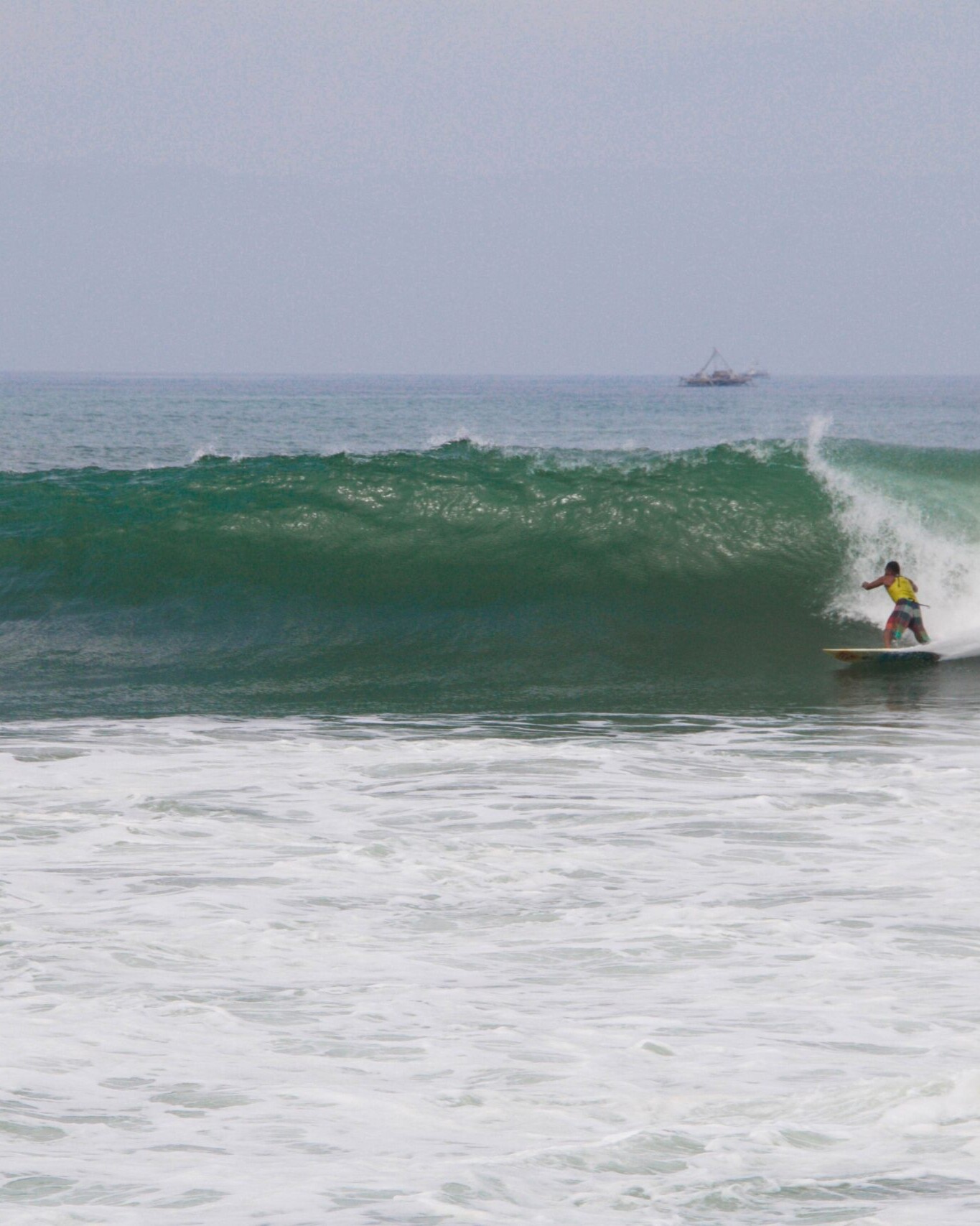 surfing cimaja waves in Java indonesia