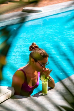 Drinks by the pool at Malibu Popoyo Nicaragua