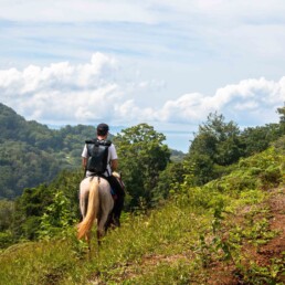 horseback riding tour during Mokum Surf Club retreat in Costa Rica
