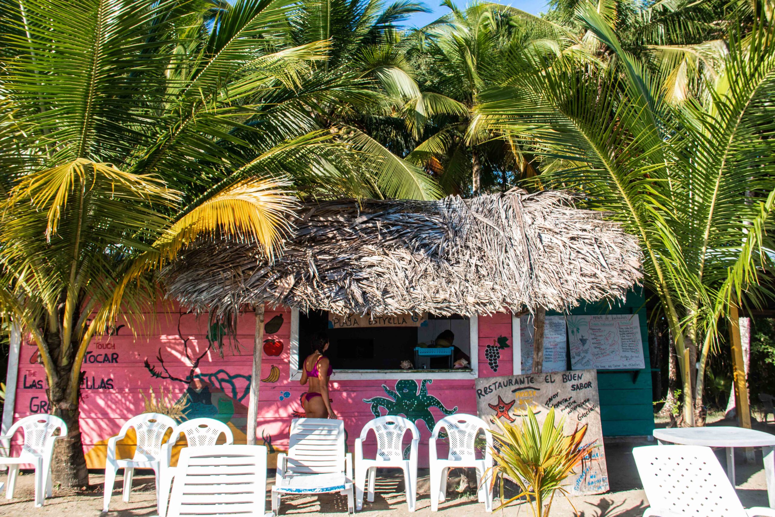 Beach restaurant at Playa Estrella Bocas del Toro
