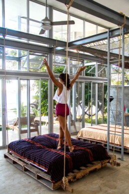 Hanging hammock at Casa Comunal Bocas del Toro