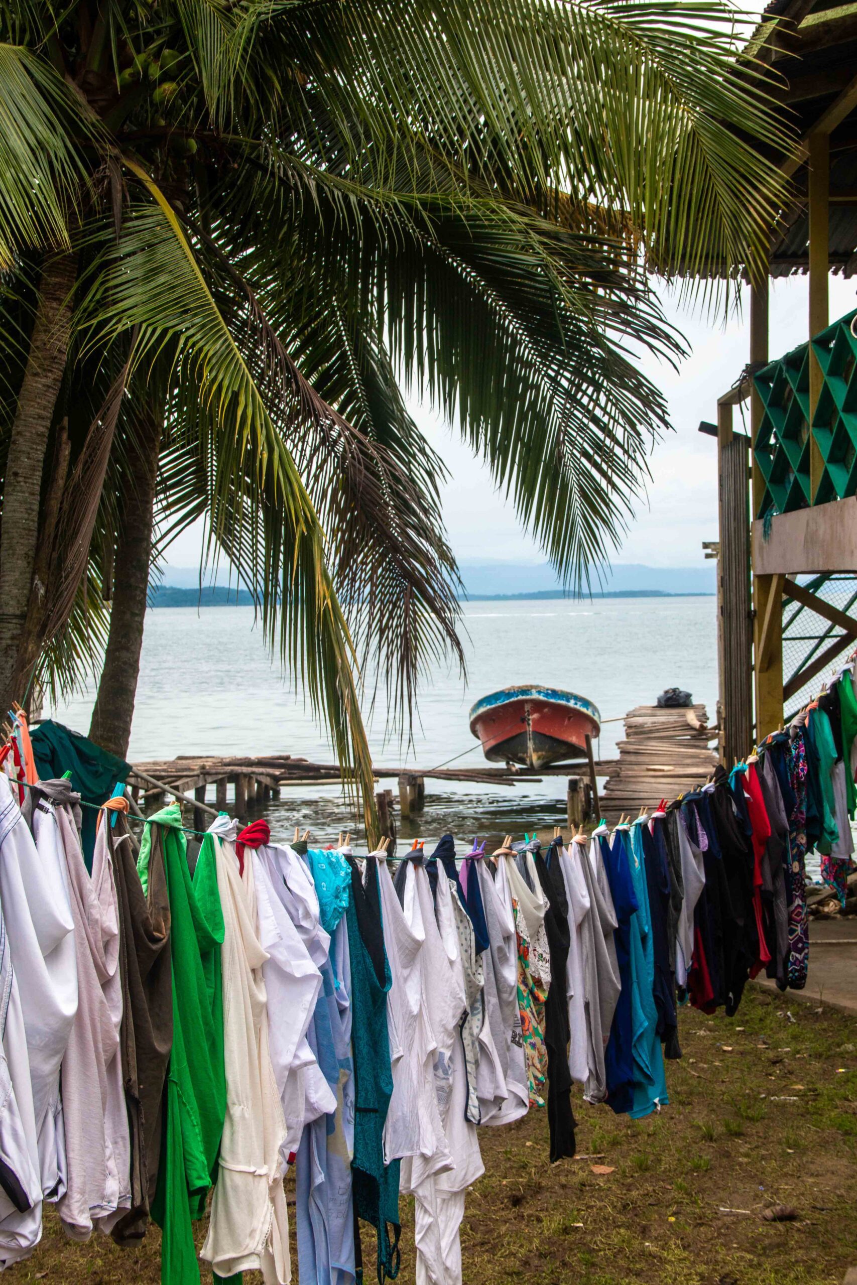 Laundry day at Isla Bastimentos Bocas del Toro