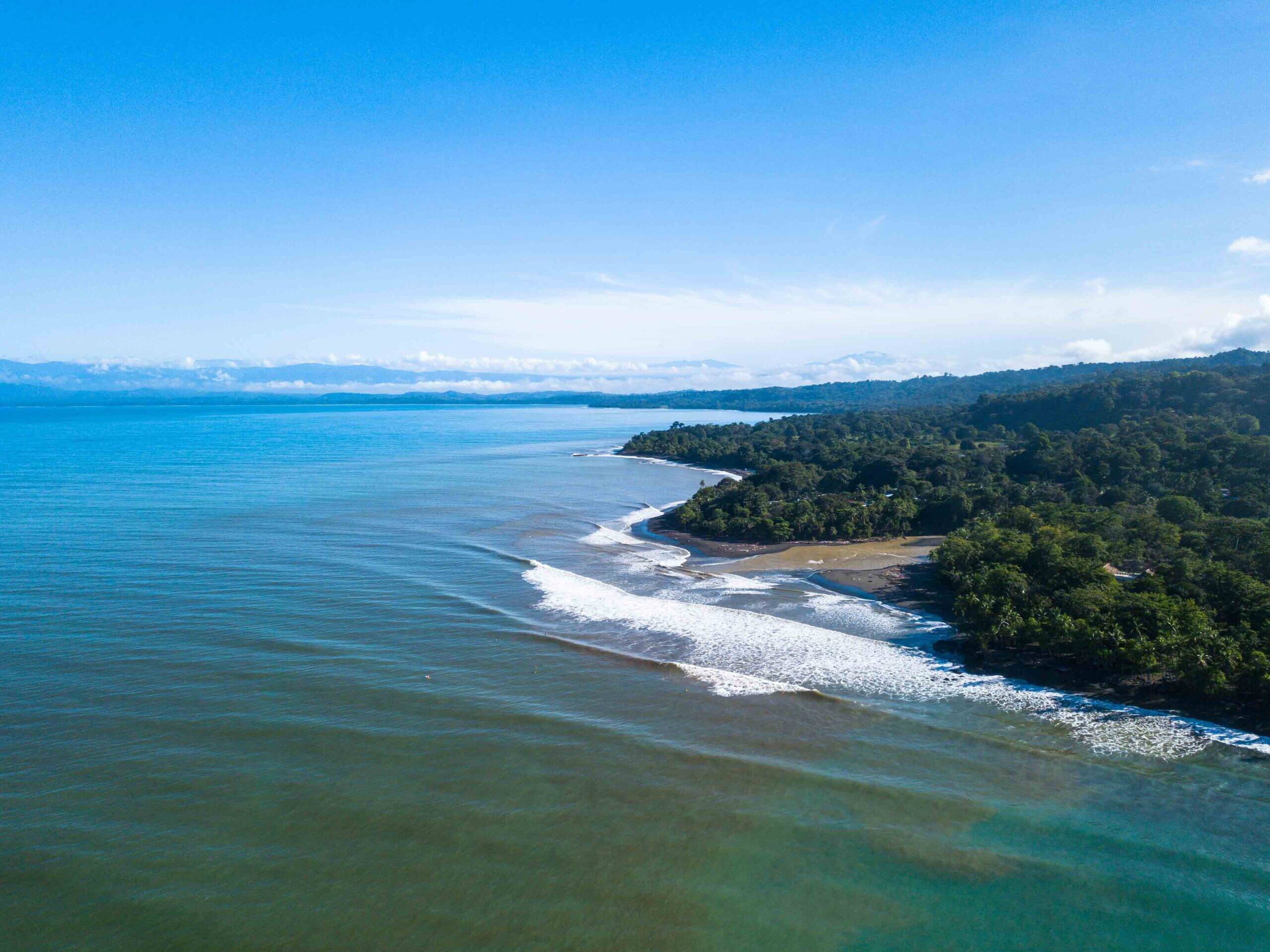 Drone photo of Pavones Costa Rica