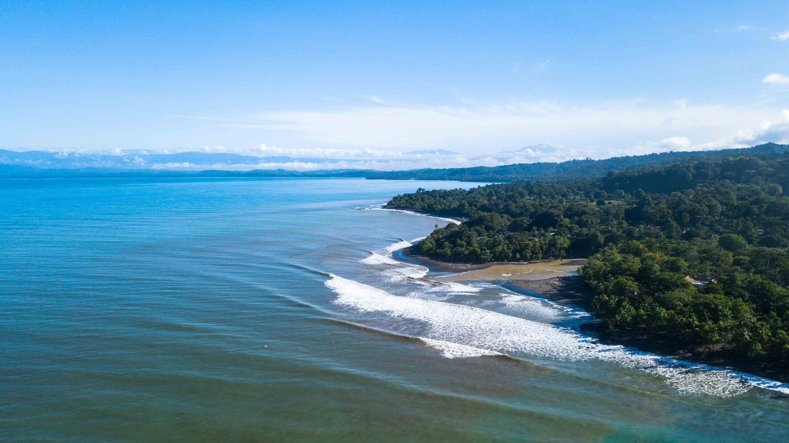 Drone photo of Pavones Costa Rica