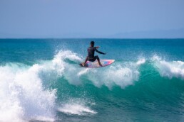 surfer on Pavones wave in Costa Rica