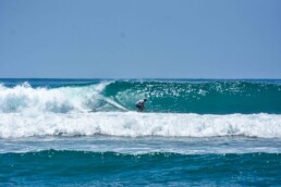 surfer at Rancho Burica wave Punta Banco